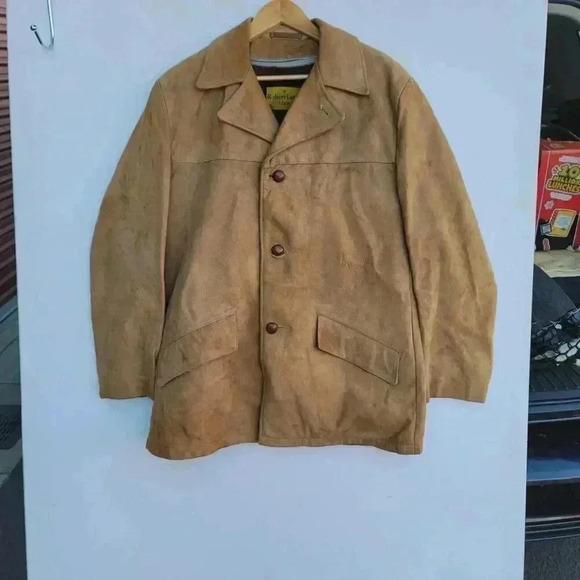 Robert Lewis Tan Suede Ranch Coat Jacket Chore Removable Liner Vest Men's 40 - Picture 13 of 13